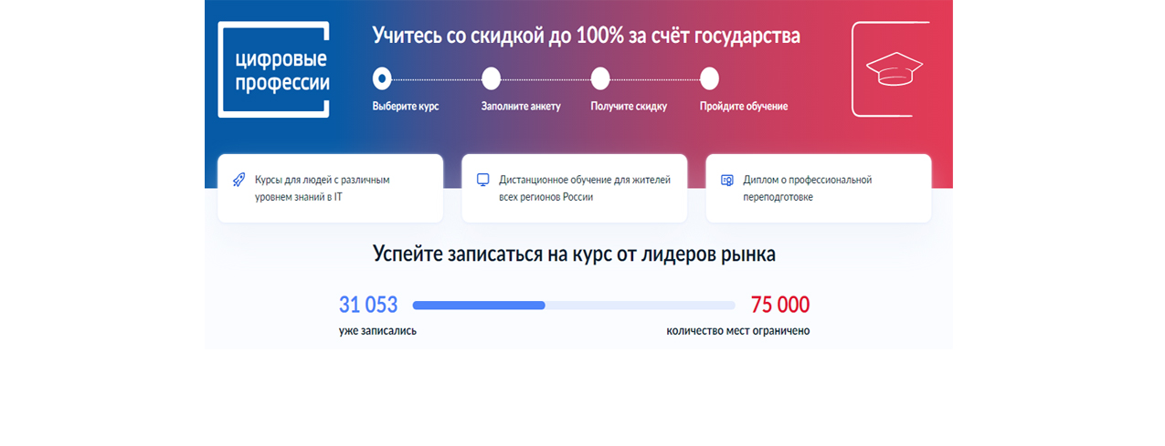 Информация о старте государственной программы дополнительного образования в сфере цифровой экономики