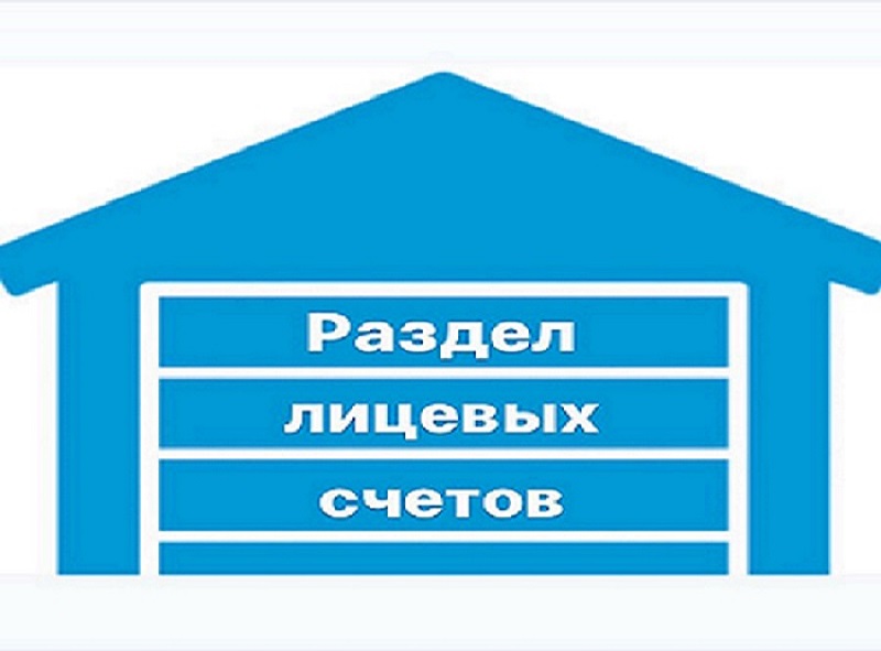 Раздел лицевых счетов.