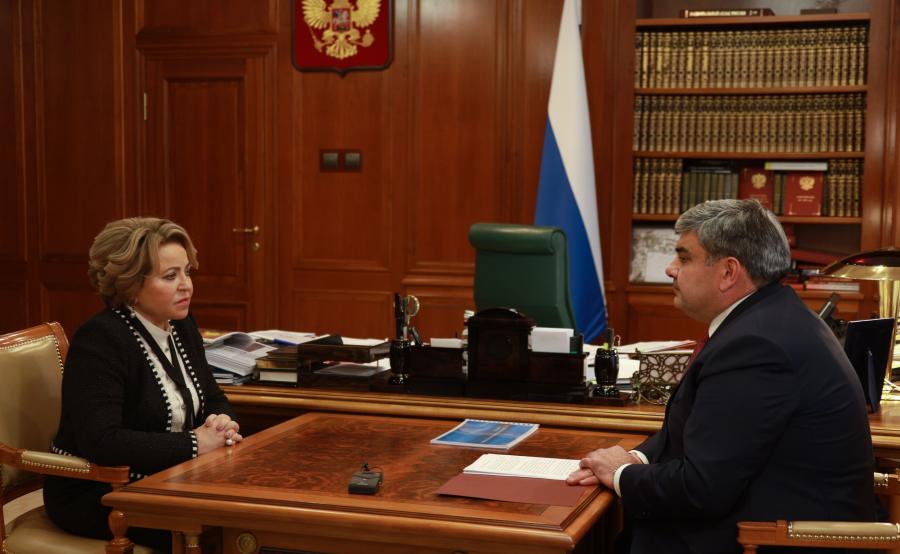 Состоялась рабочая встреча Казбека Кокова с Валентиной Матвиенко 