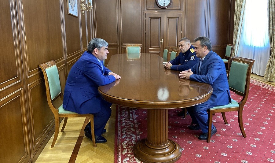 Глава КБР встретился в Доме Правительства с вновь назначенным руководителем СУ Следственного комитета РФ по КБР А.Е.Потаповым